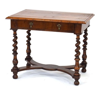 Lot 25 - A late 17th century and later walnut,...