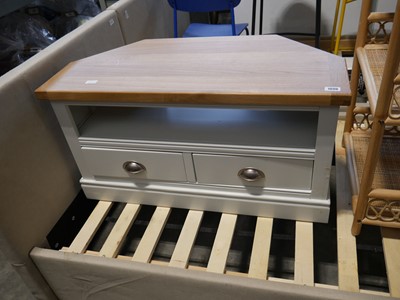 Lot 1096 - Modern grey entertainment unit with 2 drawers...