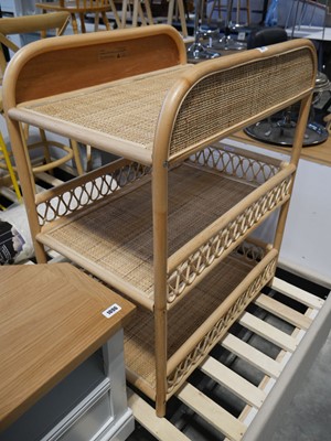 Lot 1097 - Bamboo style 3 tier baby changing unit