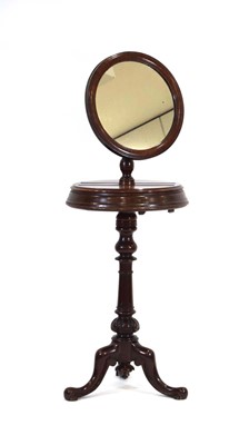 Lot 57 - A Victorian mahogany shaving stand, the...