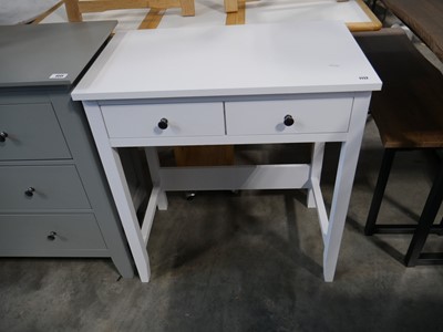 Lot 1112 - Modern white 2 drawer side table