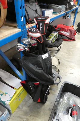 Lot 2018 - McGregor red and black golf bag containing...