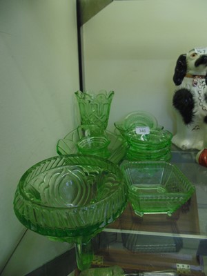 Lot 346 - An assortment of eleven pieces of green...