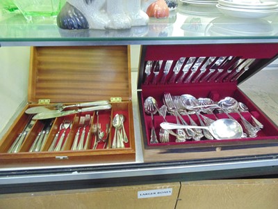 Lot 350 - A canteen containing an assortment of flatware,...