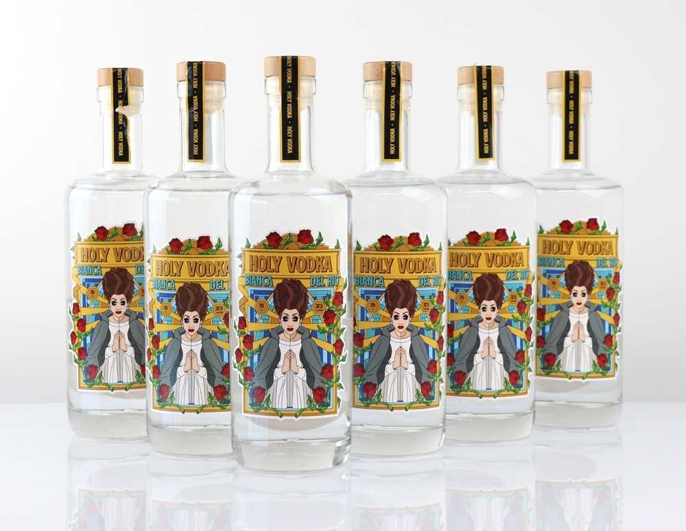 Lot 87 7 bottles of Holy Vodka Bianca Del Rio