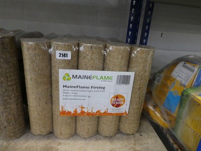 Lot 2141 - 5 packs of 5 Maine flame fire logs