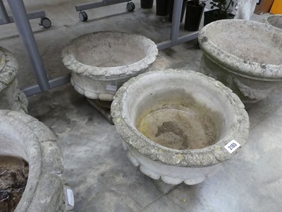 Lot 2165 - Pair of concrete urn style planters