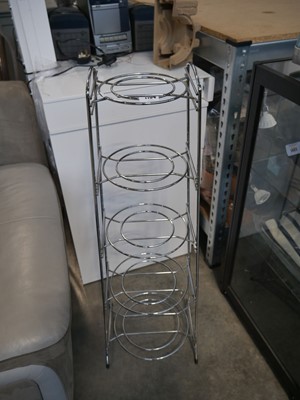 Lot 1154 - 5 tier chrome pan stand