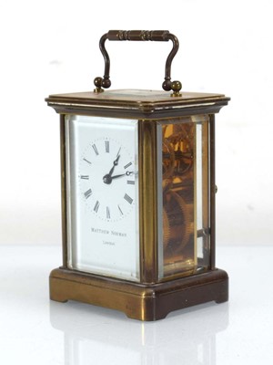 Lot 126 - A Matthew Norman of London carriage timepiece...