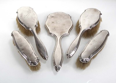 Lot 466 - An early 20th century silver five piece...