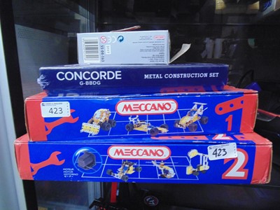 Lot 423 - Four boxed Meccano sets