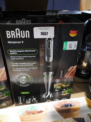 Lot 1667 - Braun MultiQuick 9 handheld food blender, boxed