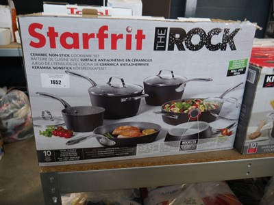 Lot 1652 - Boxed Starfrit the Rock cookware set