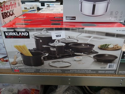 Lot 1653 - Boxed Kirkland Signature cookware set