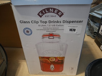 Lot 1670 - Boxed Kilner drinks dispenser