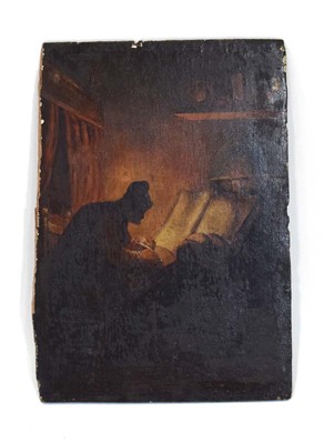 Lot 208 - 19th Century School, A man writing beside a...