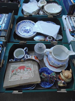 Lot 476 - Two trays of ceramic and other ware to include...