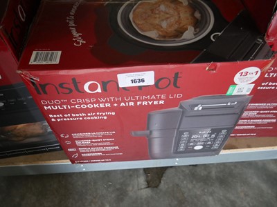 Lot 1636 - Instant Gourmet multicooker and air fryer, boxed