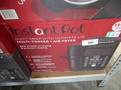 Lot 1637 - Instant Gourmet multicooker and air fryer, boxed