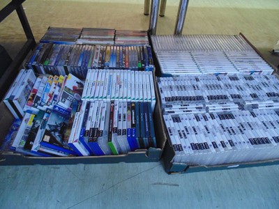 Lot 505 - Four trays of video games to include Wii,...