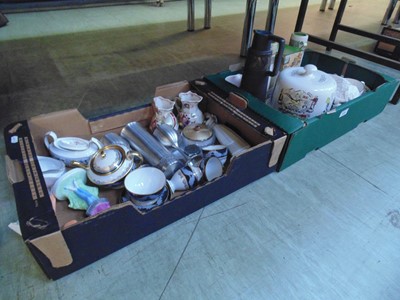 Lot 508 - Two trays of assorted decorative ceramic ware...