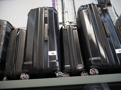 Lot 1698 - Samsonite 2 piece luggage sets in black