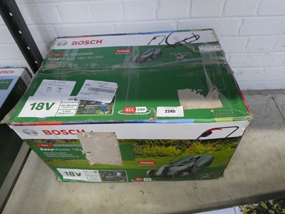 Lot 2245 - Bosch 18V cordless lawnmower