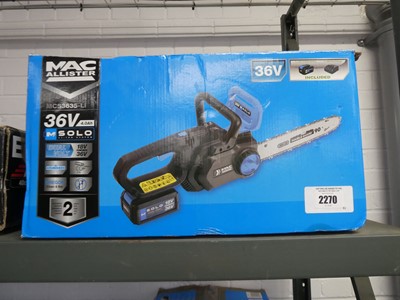 Lot 2270 - Mac Allister MCS3635-LI 36V cordless chainsaw