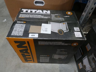 Lot 2273 - Titan 240V silent garden electric shredder