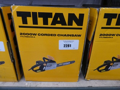 Lot 2281 - Titan electric chainsaw