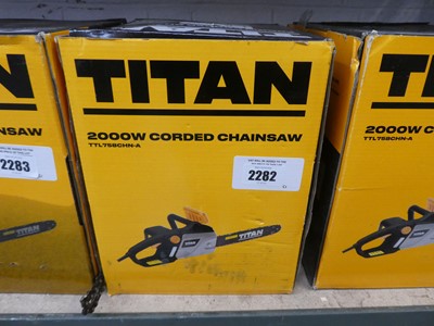 Lot 2282 - Titan electric chainsaw