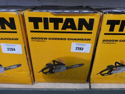 Lot 2283 - Titan electric chainsaw