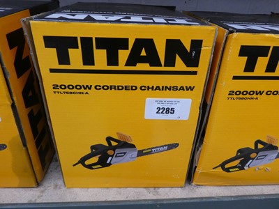 Lot 2285 - Titan electric chainsaw