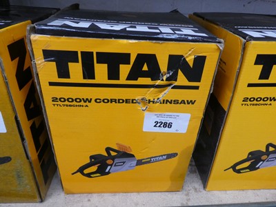 Lot 2286 - Titan electric chainsaw