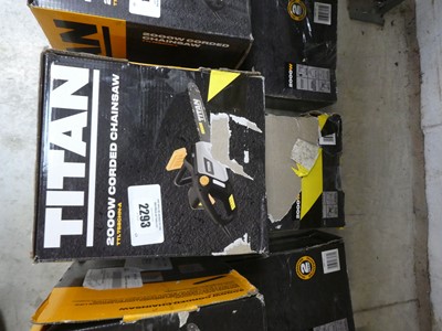 Lot 2293 - Titan electric chainsaw