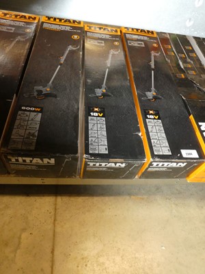 Lot 2304 - 2 Titan 18V cordless strimmers