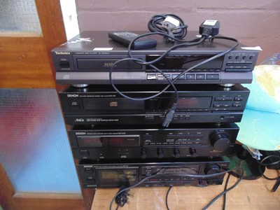 Lot 2 - A Technics compact disk player together with...