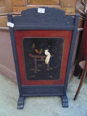 Lot 9 - An early 20th century black painted Japanese...