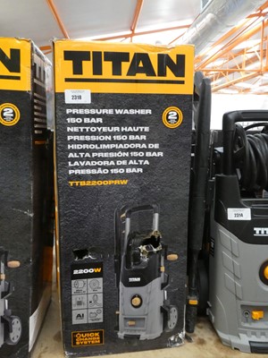 Lot 2318 - Titan TTB2200PRW electric pressure washer, boxed