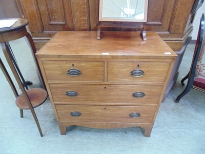 Lot 13 - A Georgian mahogany chest of two short over...