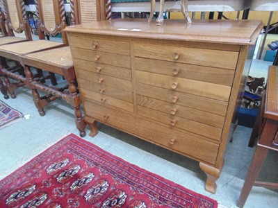 Lot 50 - A mid-20th century teak specimen cabinet...