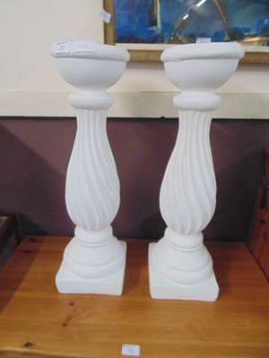 Lot 73 - A pair of plaster jardiniere stands