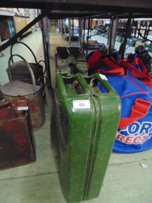 Lot 88 - Two green jerry cans