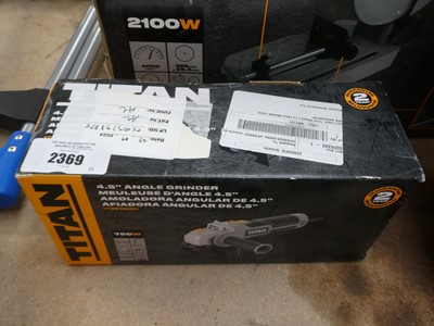 Lot 2369 - Titan 4.5" 24V angle grinder