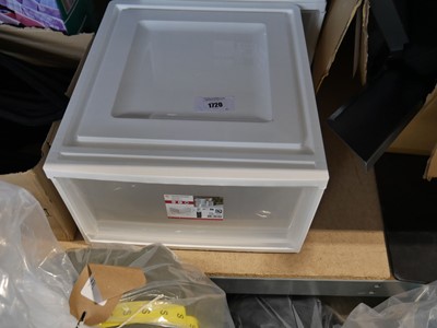 Lot 1720 - 3 plastic drawer storage crates