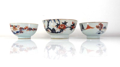 Lot 303 - Three Oriental bowls, each decorated in the...