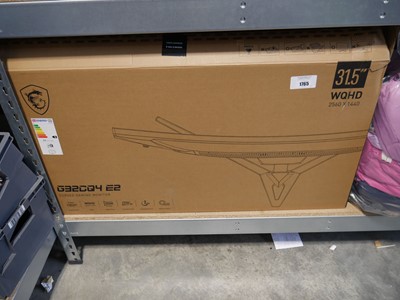 Lot 1765 - MSI G32004E2 31" curved gaming monitor, boxed...