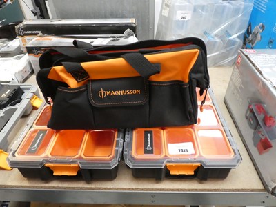 Lot 2418 - Magnusson tool bag, together with 2 Magnusson...