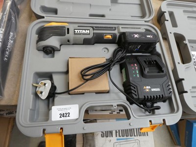 Lot 2422 - Cased Titan 18V multi-tool with battery and...