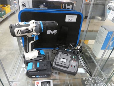 Lot 2428 - MacAllister 18V combi drill with 2 batteries...